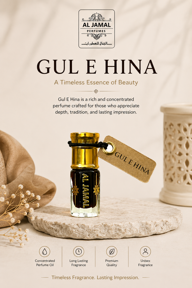 AL JAMAL Gul E Hina Attar Oil 3ml | Made With Natural Ingredients | Long Lasting