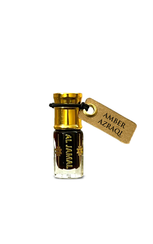 AL JAMAL Amber Azraqi Attar Oil 3ml | Made With Natural Ingredients | Long Lasting