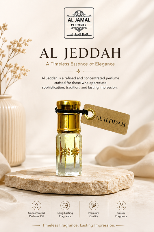 AL JAMAL Al Jeddah Attar Oil 3ml | Made With Natural Ingredients | Long Lasting