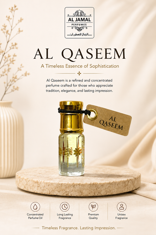 AL JAMAL Al Qaseem Attar Oil 3ml | Made With Natural Ingredients | Long Lasting