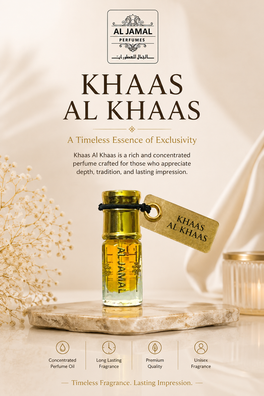 AL JAMAL Khaas Al Khaas Attar Oil 3ml | Made With Natural Ingredients | Long Lasting