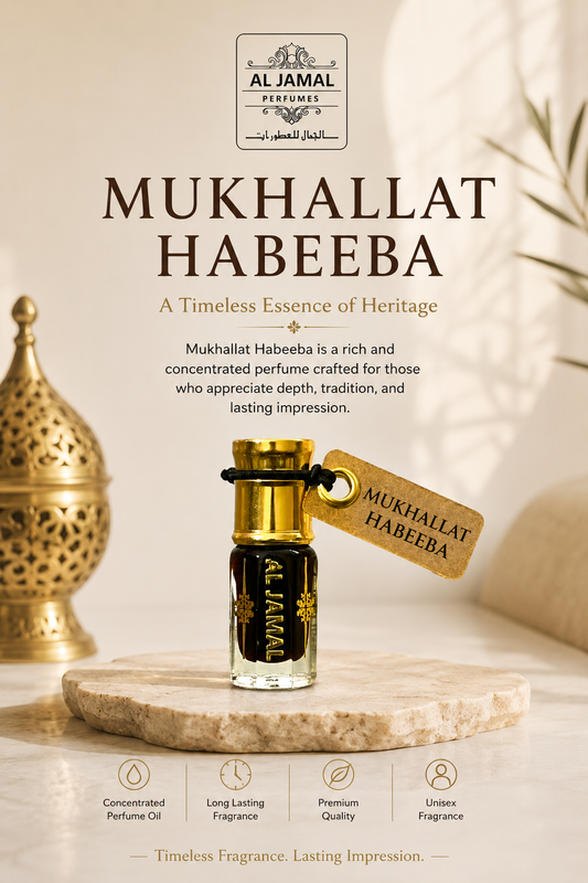 AL JAMAL Mukhallat Habeeba Attar Oil 3ml | Made With Natural Ingredients | Long Lasting