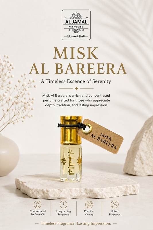 AL JAMAL Misk Al Bareera Attar Oil 3ml | Made With Natural Ingredients | Long Lasting