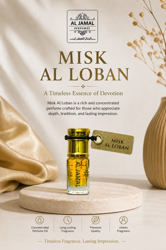 AL JAMAL Misk Al Loban Attar Oil 3ml | Made With Natural Ingredients | Long Lasting