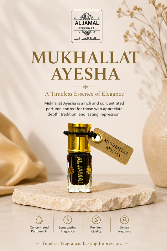 AL JAMAL Mukhallat Ayesha Attar Oil 3ml | Made With Natural Ingredients | Long Lasting