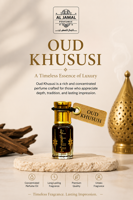 AL JAMAL Oud Al Khususi Attar Oil 6ml | Made With Natural Ingredients | Long Lasting