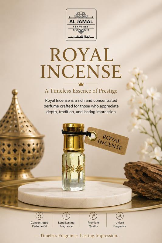 AL JAMAL Royal Incense Attar Oil 3ml | Made With Natural Ingredients | Long Lasting