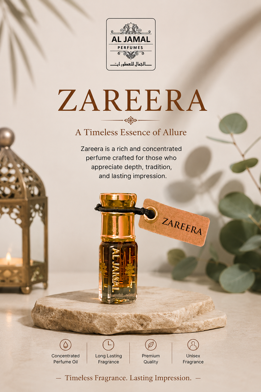 AL JAMAL Zareera Brown Attar Oil 3ml | Made With Natural Ingredients | Long Lasting