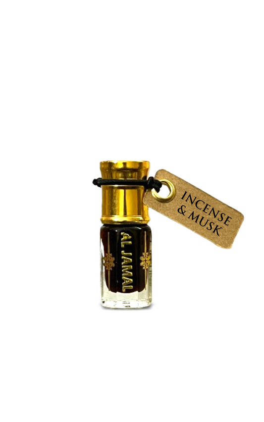 AL JAMAL Incense & Musk Attar Oil 3ml | Made With Natural Ingredients | Long Lasting