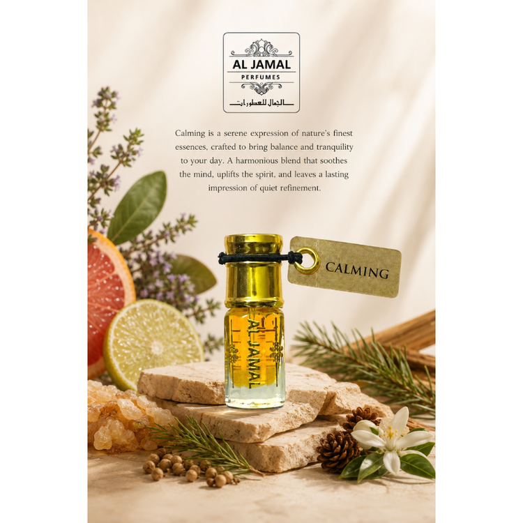 AL JAMAL Calming Attar Oil 3ml | Made With Natural Ingredients | Long Lasting