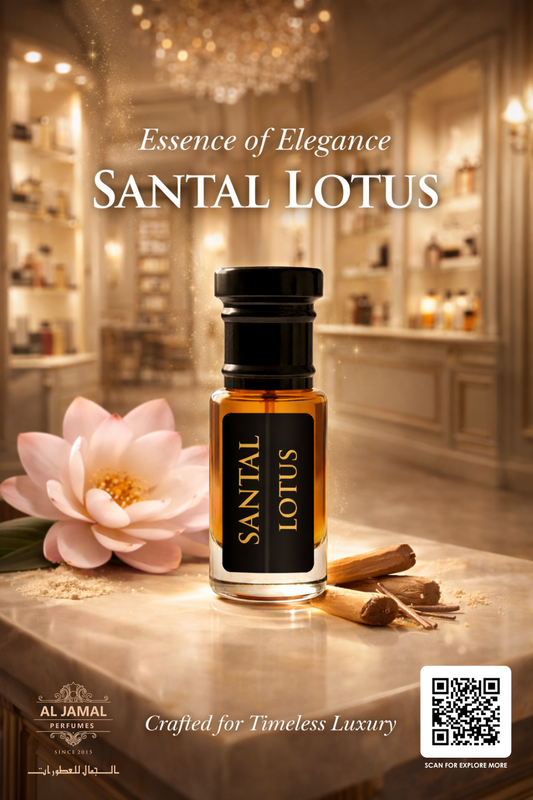 AL JAMAL Santal Lotus Attar Oil 3ml | Made With Natural Ingredients | Long Lasting