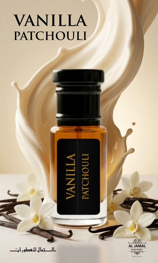AL JAMAL Vanilla Patchouli Attar Oil 3ml | Made With Natural Ingredients | Long Lasting