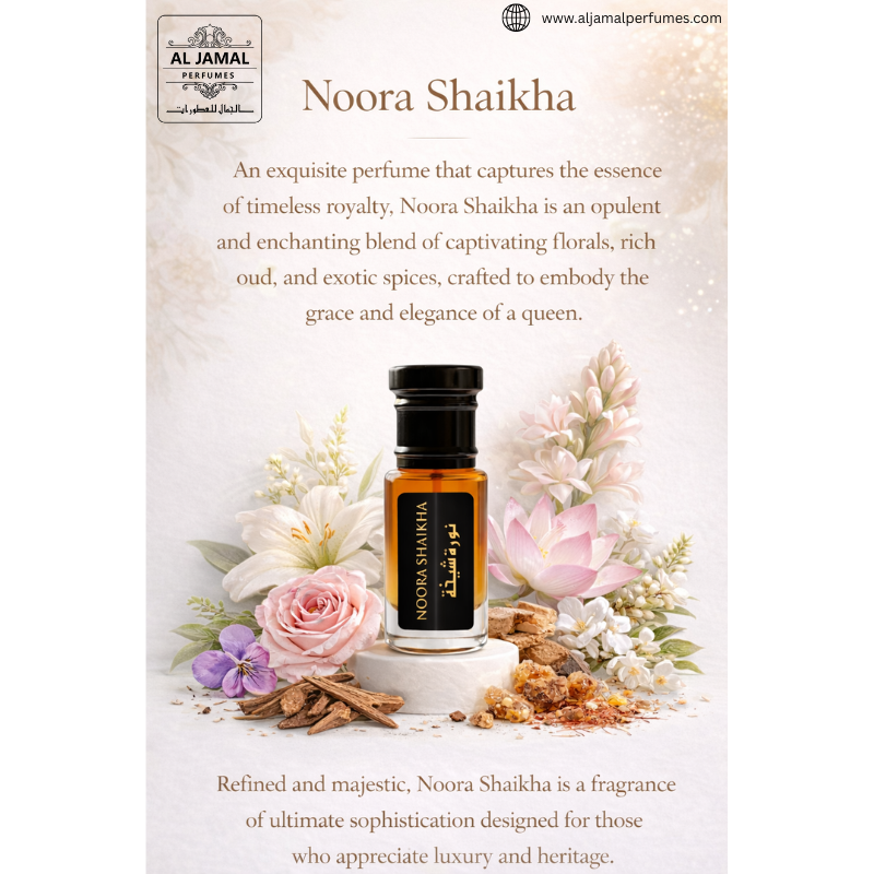 AL JAMAL Noora Shaikha  Attar Oil 3ml | Made With Natural Ingredients | Long Lasting